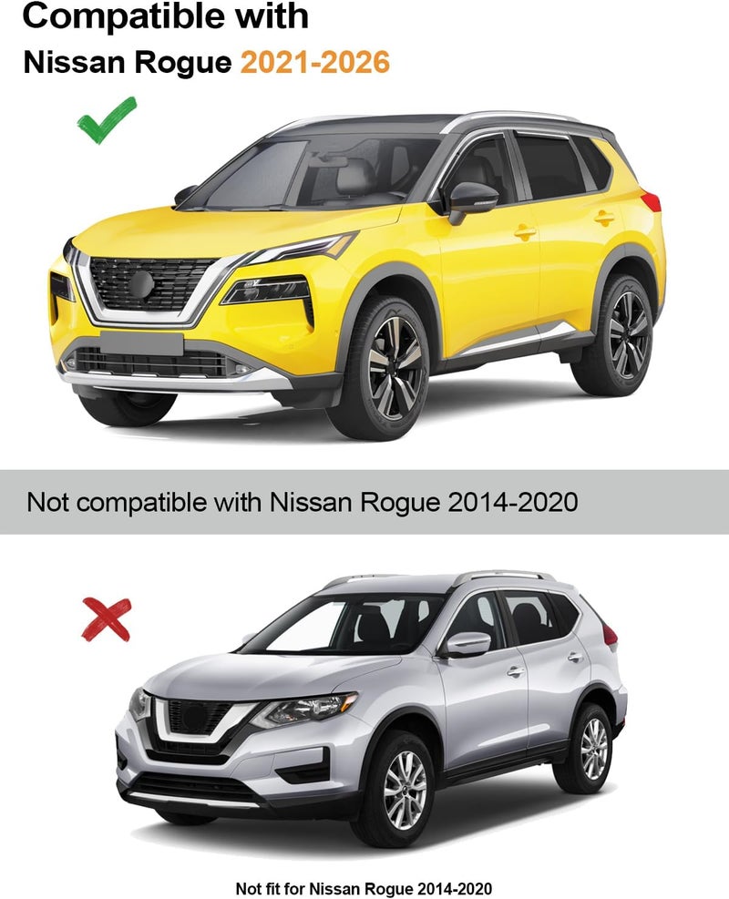 Deejecsun in-Channel Window Rain Guards Fit for Nissan Rogue 2021-2026 Rain Guards Extra Durable Window Deflectors Visors Vent Visors Vent Shades Car Accessories -4 pcs - Image 3